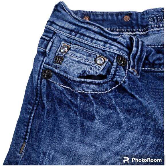 Miss Me Jeans Women's Capri Jeans Size 27 Low Rise Studded Pockets JW5416P2 - Picture 5 of 7